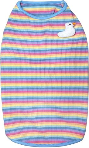 Dog Yellow Tie-dye Sleeveless T-shirt Spring and Summer thin Cotton Puppy Dog Clothes Cute Tie-dye Printed Vest（Large Yellow） in Saudi Arabia