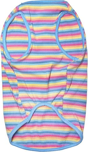 Dog Yellow Tie-dye Sleeveless T-shirt Spring and Summer thin Cotton Puppy Dog Clothes Cute Tie-dye Printed Vest（Large Yellow） in Saudi Arabia