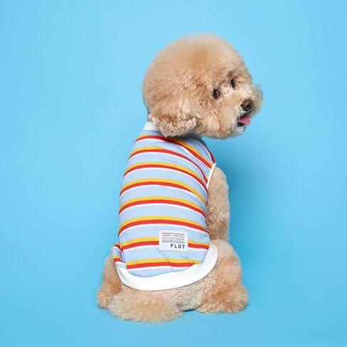 FLOT Designer Dog Sleeveless T-Shirt Premium Materials Tailored Fit Designed and Made in Korea (Sky) XX-Large in Saudi Arabia
