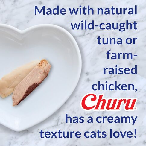 INABA Churu for Senior 10+, Creamy Lickable Cat Treats with Taurine, Vitamin E & C, 0.5 ounces Each, 24 Tubes (4 per Pack), Tuna Recipe in Saudi Arabia