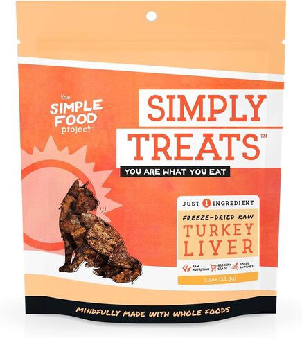 Simple Food Project The Freeze Dried Raw Cat Treats Grain Free, All Natural, with Just 1 Ingredient - Chicken Liver in Saudi Arabia