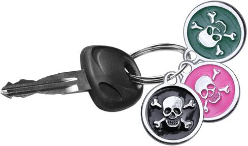 POPETPOP Skull Dog Tag Dog Name Tags Personalized: Metal Dog ID Tags Day of the Dead Personalized Dog Tags Pet ID Tags for Cats and Dogs, Black 25MM in Saudi Arabia