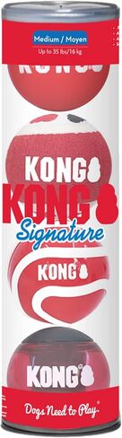 KONG Signature Assorted Balls for Fetch and Retrieving (Medium (4 Pack)) in Saudi Arabia
