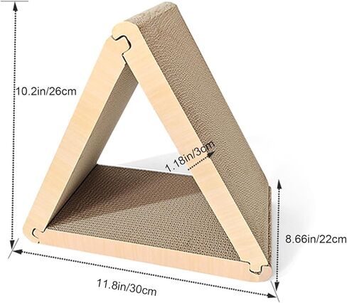 لوح خدش للقطط من الورق المقوى العمودي بثلاثة جوانب، شحذ مخلب القطط، ألعاب نفق خدش للقطط المثلثة، تمرين لعب القطط، 6 جوانب متاحة للقطط في الأماكن المغلقة (كبيرة) in Kuwait
