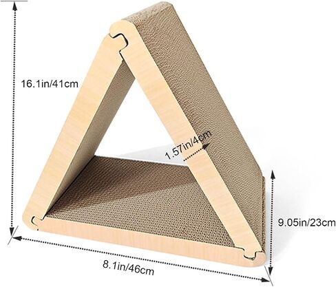 3 Sided Vertical Cardboard Cat Scratching Board, Cat Claw Sharpening, Triangle Cat Scratching Tunnel Toys, Kitten Play Exercise 6 Sided Available Indoor Cat Scratching Boards(big) in Saudi Arabia