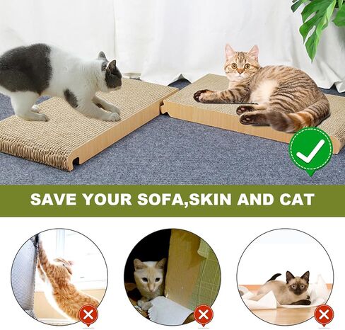 لوح خدش للقطط من الورق المقوى العمودي بثلاثة جوانب، شحذ مخلب القطط، ألعاب نفق خدش للقطط المثلثة، تمرين لعب القطط، 6 جوانب متاحة للقطط في الأماكن المغلقة (كبيرة) in Kuwait