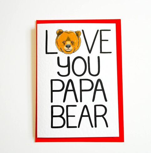 Love You Papa Bear - بطاقة عيد ميلاد، بطاقة عيد الأب، بطاقة الذكرى السنوية أو لمجرد والدك أو جدك أو زوجك أو شريكك in Kuwait