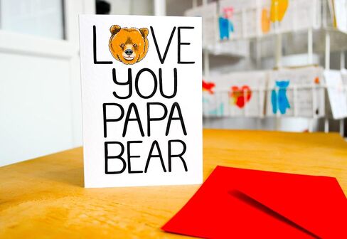 Love You Papa Bear - بطاقة عيد ميلاد، بطاقة عيد الأب، بطاقة الذكرى السنوية أو لمجرد والدك أو جدك أو زوجك أو شريكك in Kuwait