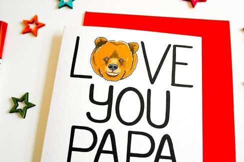 Love You Papa Bear - بطاقة عيد ميلاد، بطاقة عيد الأب، بطاقة الذكرى السنوية أو لمجرد والدك أو جدك أو زوجك أو شريكك in Kuwait