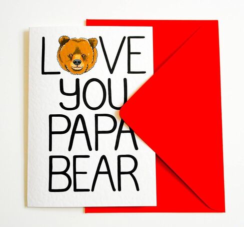 Love You Papa Bear - بطاقة عيد ميلاد، بطاقة عيد الأب، بطاقة الذكرى السنوية أو لمجرد والدك أو جدك أو زوجك أو شريكك in Kuwait