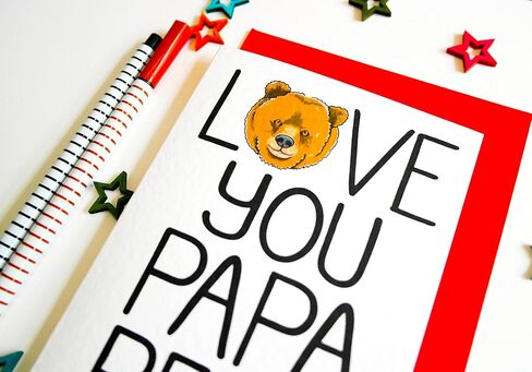 Love You Papa Bear - بطاقة عيد ميلاد، بطاقة عيد الأب، بطاقة الذكرى السنوية أو لمجرد والدك أو جدك أو زوجك أو شريكك in Kuwait