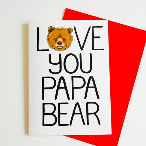 Love You Papa Bear - بطاقة عيد ميلاد، بطاقة عيد الأب، بطاقة الذكرى السنوية أو لمجرد والدك أو جدك أو زوجك أو شريكك in Kuwait