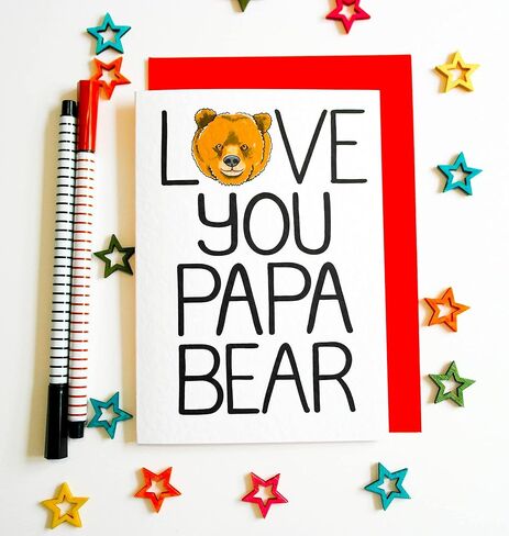 Love You Papa Bear - بطاقة عيد ميلاد، بطاقة عيد الأب، بطاقة الذكرى السنوية أو لمجرد والدك أو جدك أو زوجك أو شريكك in Kuwait