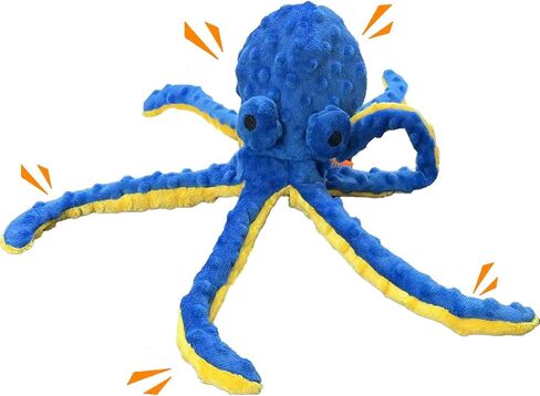 No Stuffing Dog Toys for Aggressive Chewers, Squeaky Wrinkled Toys, Durable Dog Chew Toys, Soft and Tough Plush Toys, Suitable for All Breeds of Dogs. (Dinosaur (Blue)) in Saudi Arabia