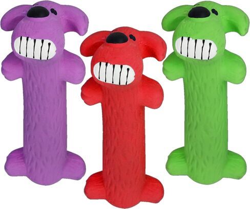 HDP Latex Dog Squeaker Bone Toy Color:Small/Med Bone Size:Pack of 3 in Saudi Arabia