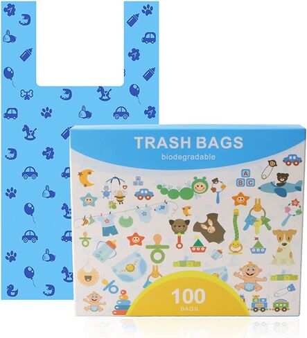 Dog Poop Bag Biodegradable Dog Waste Bags with Easy-Tie Handles, Extra Thick and Strong Leak-Proof Poop Bags for Dogs and Cat Scoops (Easy-tie Handle 100pcs) in Saudi Arabia