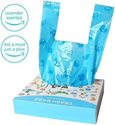 Dog Poop Bag Biodegradable Dog Waste Bags with Easy-Tie Handles, Extra Thick and Strong Leak-Proof Poop Bags for Dogs and Cat Scoops (Easy-tie Handle 100pcs) in Saudi Arabia