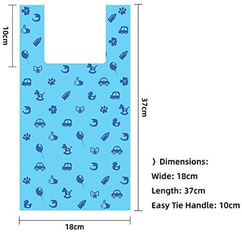 Dog Poop Bag Biodegradable Dog Waste Bags with Easy-Tie Handles, Extra Thick and Strong Leak-Proof Poop Bags for Dogs and Cat Scoops (Easy-tie Handle 100pcs) in Saudi Arabia