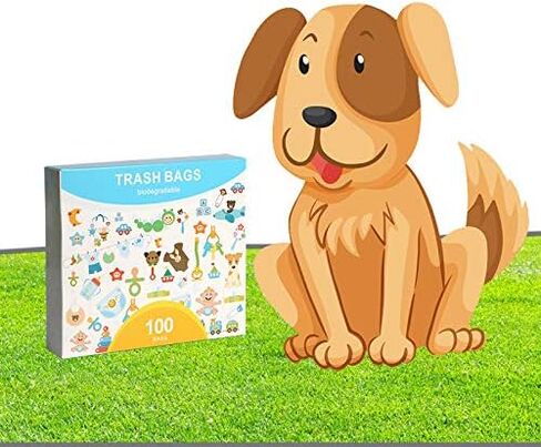 Dog Poop Bag Biodegradable Dog Waste Bags with Easy-Tie Handles, Extra Thick and Strong Leak-Proof Poop Bags for Dogs and Cat Scoops (Easy-tie Handle 100pcs) in Saudi Arabia