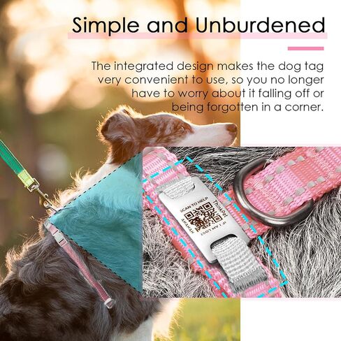 ThinkPet Reflective Breathable Soft Air Mesh with QR Code Dog Tag Puppy Choke Free Over Head Vest Harness for Puppy Small Medium Dogs and Cats Small Pink in Saudi Arabia