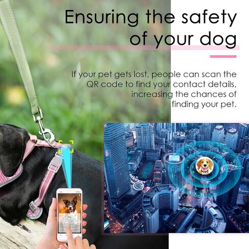ThinkPet Reflective Breathable Soft Air Mesh with QR Code Dog Tag Puppy Choke Free Over Head Vest Harness for Puppy Small Medium Dogs and Cats Small Pink in Saudi Arabia