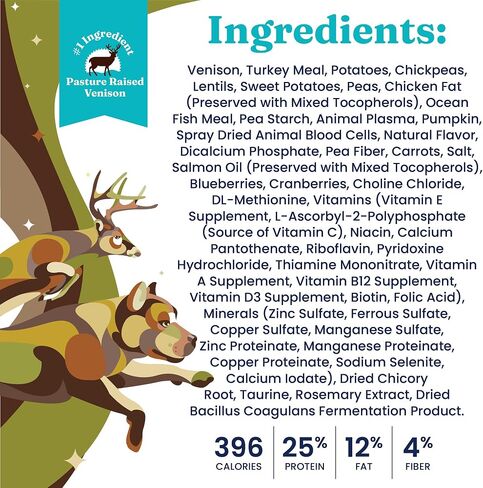 Solid Gold Dry Dog Food for Adult & Senior Dogs - Made w/Real Venison, Potato, & Pumpkin - Nutrientboost Buck Wild Sensitive Stomach Dog Food for Protein Sensitivities & Gut Health - 22 LB in Saudi Arabia
