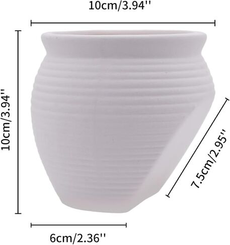 RUIAN Ceramic Jar Aquarium Decorations Fish Tank Hideout Cave Cute Pot Aquarium Accessories Decor Ornaments for Cichlid, Small Fish, Shrimp to Play Hide Breed Habitat (White) in Saudi Arabia