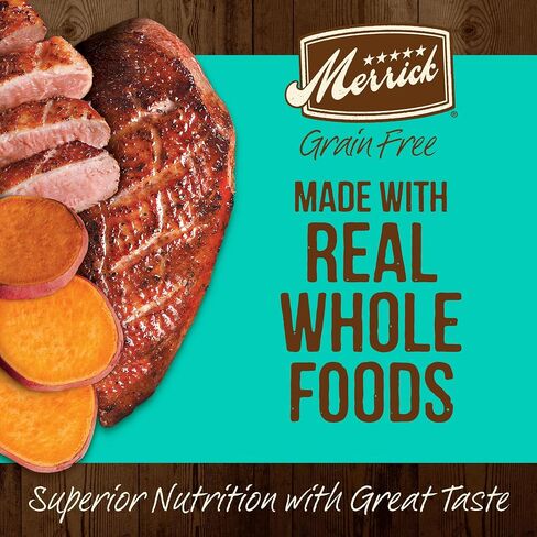 Merrick Premium Grain Free Dry Adult Dog Food, Wholesome and Natural Kibble with Real Duck and Sweet Potato - 22.0 lb. Bag in Saudi Arabia