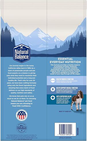 Natural Balance Original Ultra Adult Dry Dog Food with Superfood Blend and Healthy Grains, Chicken & Barley Recipe, 24 Pound (Pack of 1) in Saudi Arabia