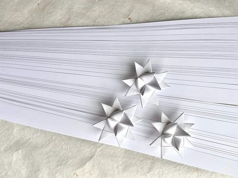 3/8" Bright White Froebel Star Paper Strips in Saudi Arabia
