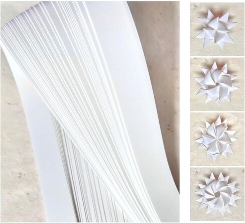 3/8" Bright White Froebel Star Paper Strips in Saudi Arabia