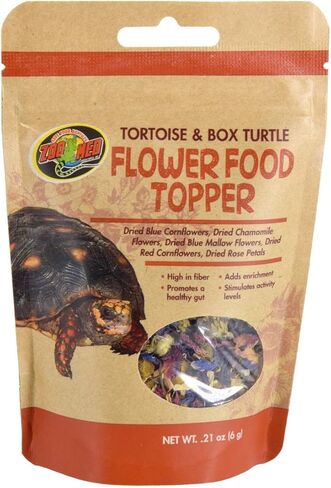 Zoo Med Tortoise & Box Turtle Flower Food Topper 0.21 أونصة - عبوة من 66 قطعة in Saudi Arabia