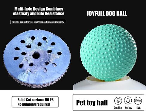 Dog Toys Balls, Herding Ball for Dogs,Almost Indestructible Dog Ball, Outdoor Christmas Durable Dog Toys ，Interactive Balls for Small/Medium Dogs, Dog Ball Float On Water Fetch Bouncy Solid in Saudi Arabia