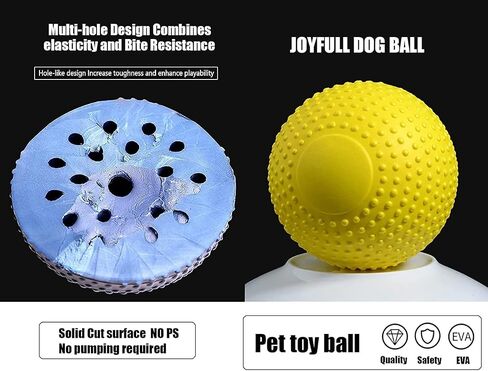 Dog Toys Balls, Herding Ball for Dogs,Almost Indestructible Dog Ball, Outdoor Christmas Durable Dog Toys ，Interactive Balls for Small/Medium Dogs, Dog Ball Float On Water Fetch Bouncy Solid in Saudi Arabia