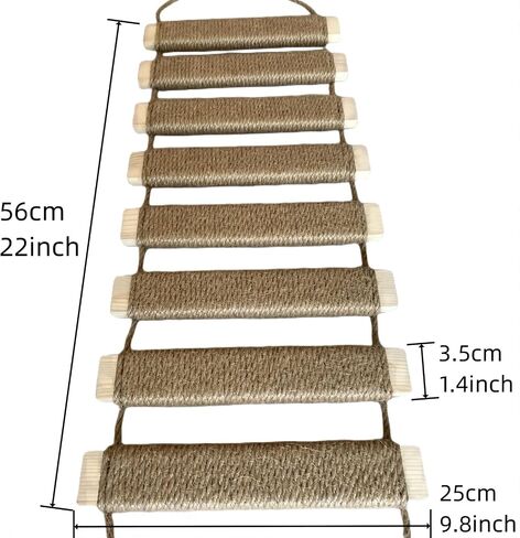 Cat Ladder Bridge Cat Tree Scratching Post Cat Tower - Enhance Your Cat's Playground with our Sturdy Cat Bridge (L-22in (56cm)) in Saudi Arabia