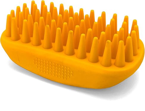 Heavy-Duty Grooming Brush for Dogs and Cats - Silicone Tool for Shedding, Massaging, and Bath Washing to Remove Hair, Fur, Soap and Debris in Saudi Arabia