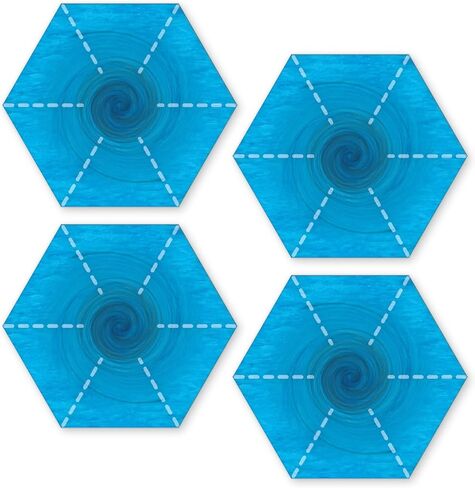Whirlpool Portal Scenario Hexes compatible with Catan's Settlers of Catan, Seafarers, and Catan Expansions (4 Whirlpools) in Saudi Arabia