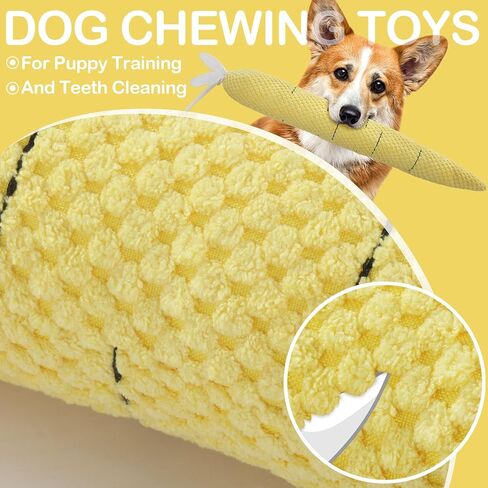 HOMBYS Chewproof Dog Chew Toys for Aggressive Chewers, Indestructible & Plush Squeaky Dog Toys for Small, Medium & Large Dogs, Puppy Teething Toys to Keep Them Busy, Carrot Dog Toy in Saudi Arabia