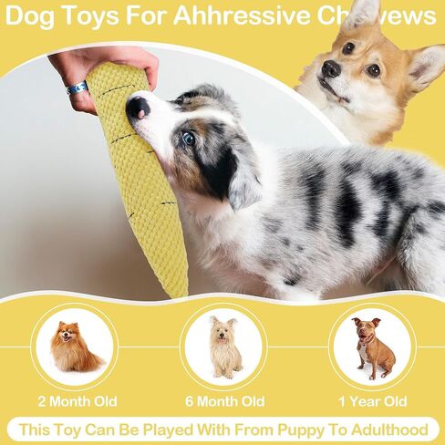 HOMBYS Chewproof Dog Chew Toys for Aggressive Chewers, Indestructible & Plush Squeaky Dog Toys for Small, Medium & Large Dogs, Puppy Teething Toys to Keep Them Busy, Carrot Dog Toy in Saudi Arabia