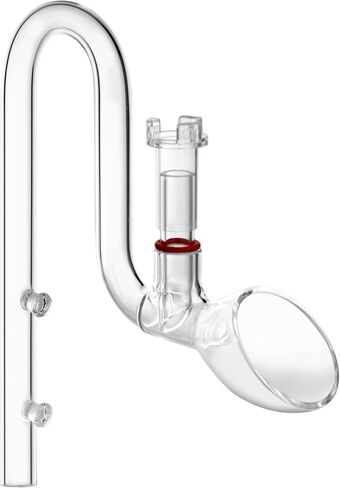 Glass Lily Pipe Outflow with Surface Skimmer for Planted Tank Aquarium (17mm for 16/22mm (5/8'' i.d.) tubing) in Saudi Arabia