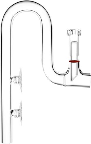 Glass Lily Pipe Jet Outflow with Surface Skimmer for Aquarium Planted Tank (17mm for 16/22mm (5/8'' i.d.) tubing) in Kuwait