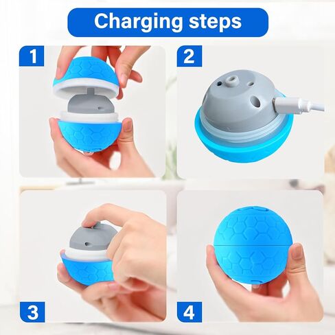 Smart Interactive Dog Ball Toy,Active Rolling Ball for Dogs with LED Flash Light,Moving Bouncing Dog Ball for Puppy/Small/Medium Dogs,Stimulating Exercise and Fun Pet Playtime in Kuwait