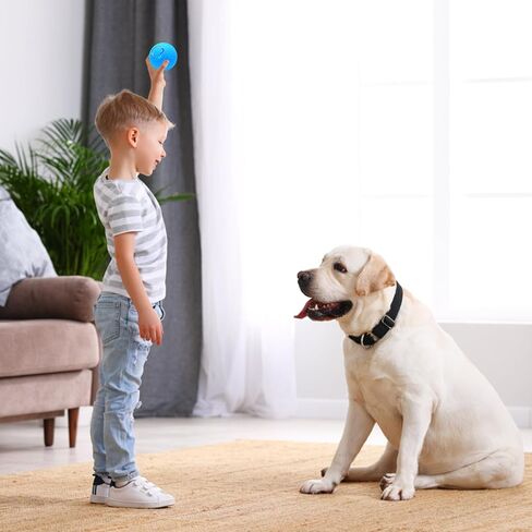 Smart Interactive Dog Ball Toy,Active Rolling Ball for Dogs with LED Flash Light,Moving Bouncing Dog Ball for Puppy/Small/Medium Dogs,Stimulating Exercise and Fun Pet Playtime in Kuwait