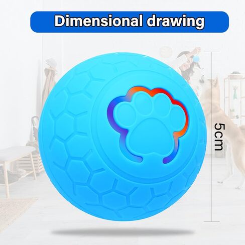 Smart Interactive Dog Ball Toy,Active Rolling Ball for Dogs with LED Flash Light,Moving Bouncing Dog Ball for Puppy/Small/Medium Dogs,Stimulating Exercise and Fun Pet Playtime in Kuwait