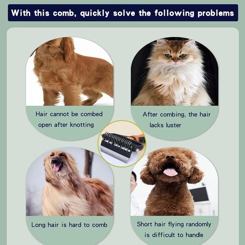 Pt brush for shedding，Dematting comb for Dogs, Cat deshedding Brush, Dog Grooming Rakes for long haired Dogs-Double Sided Shedding,Pet undercoat brushes Reduce Shedding by 95% (Pink) in Saudi Arabia