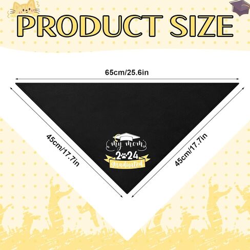 2 Pack Dog Graduation Outfit Class of 2024 Dog Bandana My Mom Graduated 2024 Dog Graduation Bandana Pet Holiday Costume for Small Medium Large Dog Outfit Pet Clothes Accessories in Saudi Arabia