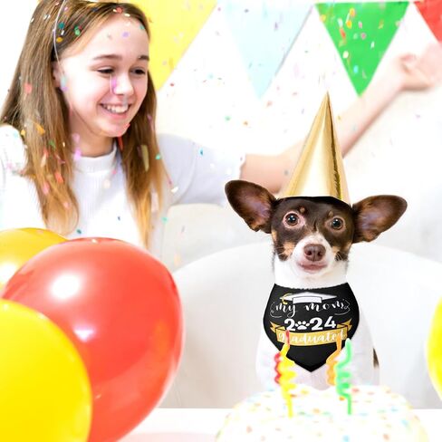 2 Pack Dog Graduation Outfit Class of 2024 Dog Bandana My Mom Graduated 2024 Dog Graduation Bandana Pet Holiday Costume for Small Medium Large Dog Outfit Pet Clothes Accessories in Saudi Arabia