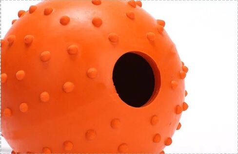 Working Dog Fetch Ball with Rope, Dog Training Ball, Exercise Rubber Ball for Dogs (Orange, 7cm/3in) in Kuwait