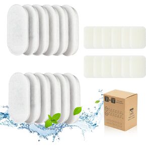 Cat Water Fountain Filters, 24 Pack Cat Fountain Filters, Cat Fountain Replacement Filters for DOOOB Stainless Steel Cat Water Fountain, Pet Water Fountain Filters (12 Filters & 12 Sponges)
