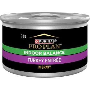 Purina Pro Plan Indoor Balance Turkey Cat Food Wet Entree in Gravy - (Pack of 24) 3 oz. Cans